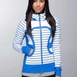 Lululemon Scuba Hoodie II in Stroll Stripe Pipe Dram Blue